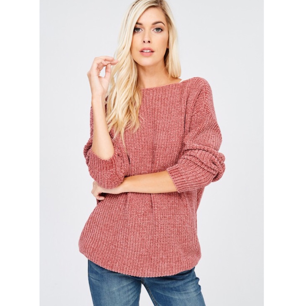 NITDA Chenille Sweater - MARSALA - Picture 3 of 3